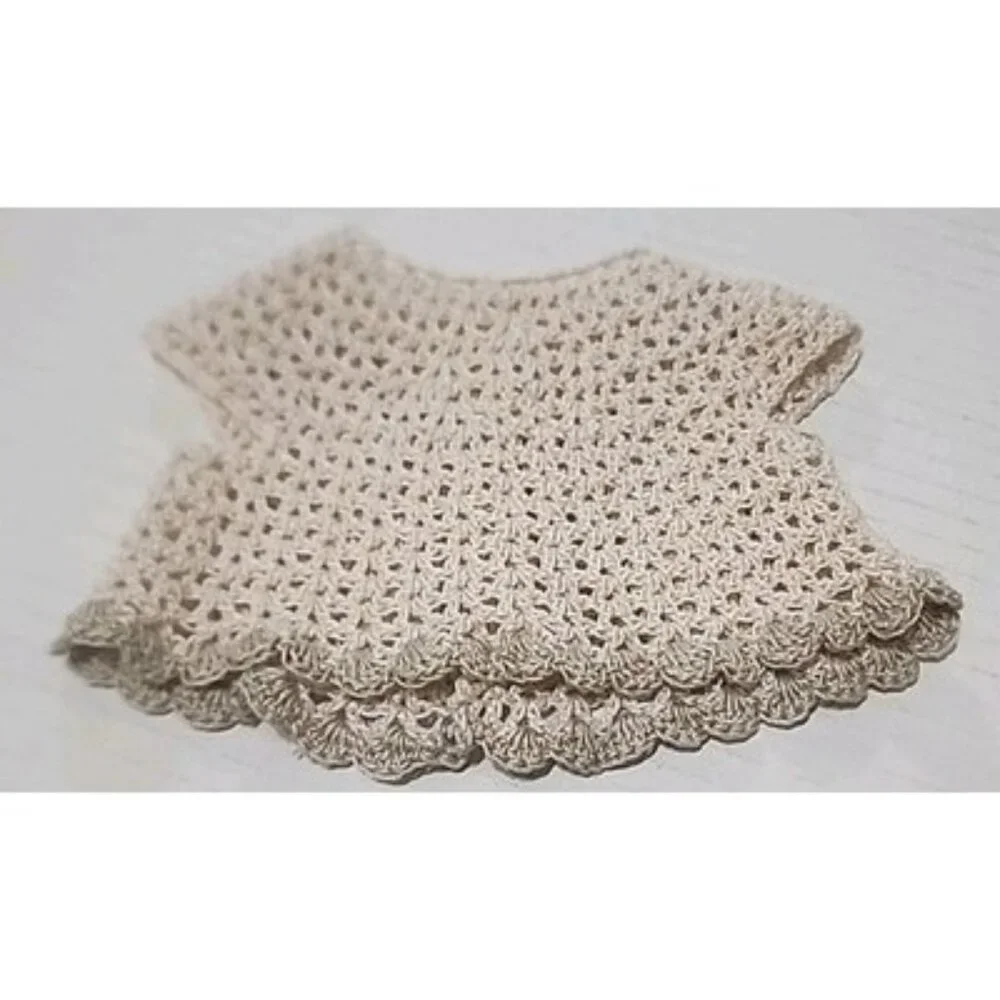 3 Adorable Handmade Crocheted Tops for 18 In American Girl Type Doll Clothes Lot